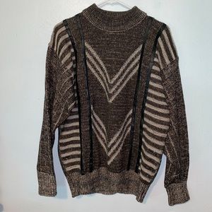City Streets Vintage 80s 90s Brown Sweater Medium